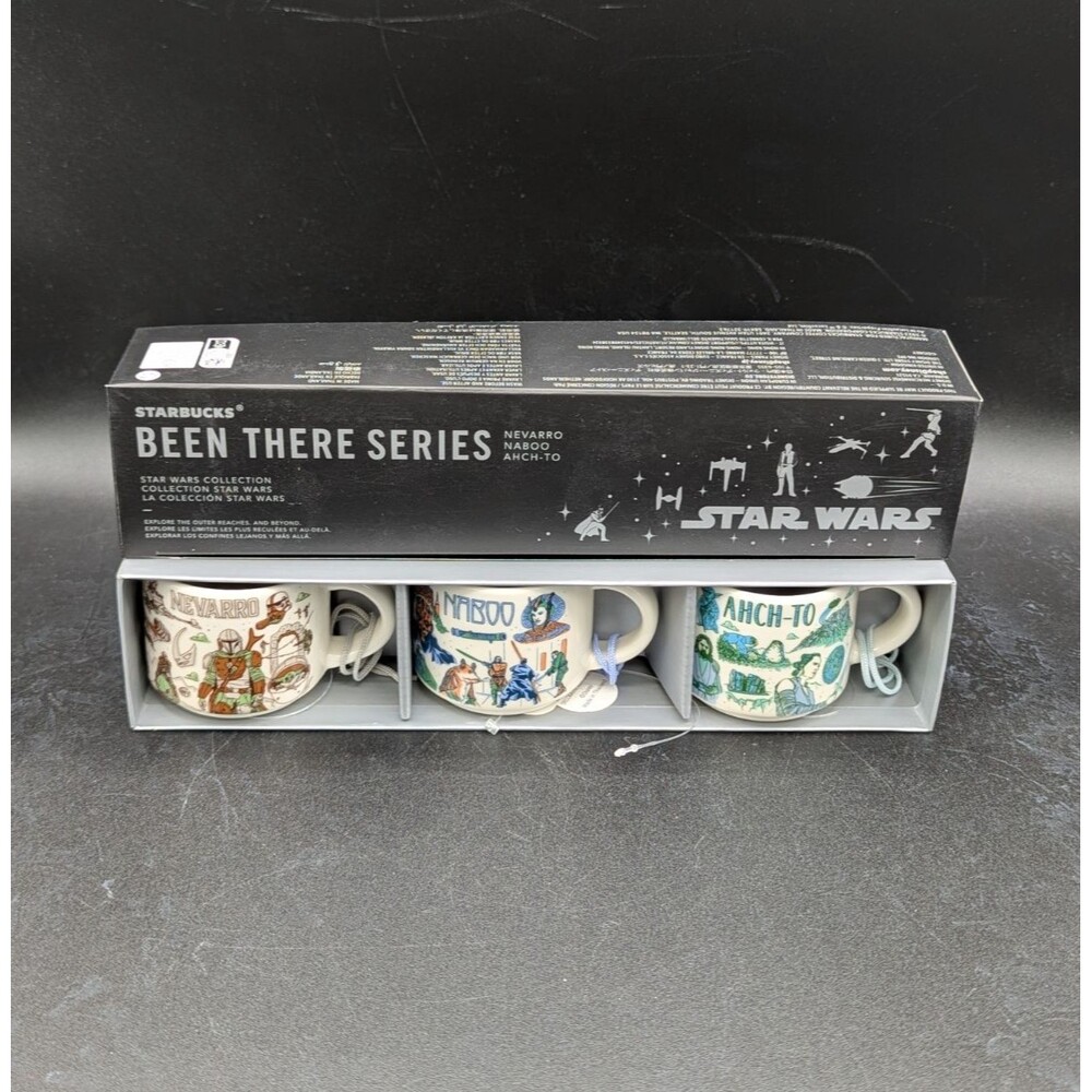 Disney Star Wars Starbucks Been There Series Ornament Set Nevarro Naboo Anch-To